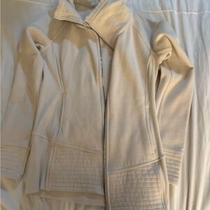 Lululemon Funnelneck Zip Up, size: 6, color: cream